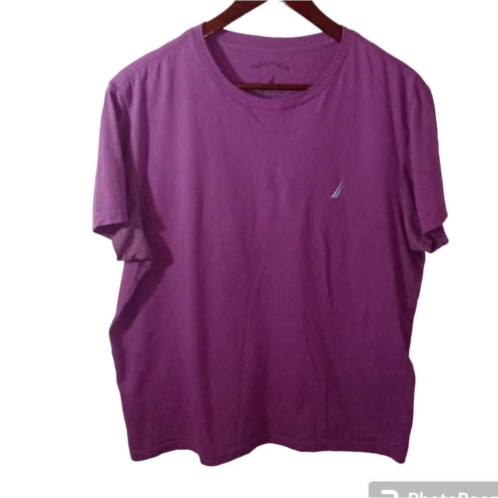 Men's Nautica Purple Crewneck Short Sleeve Tee shirt Size M